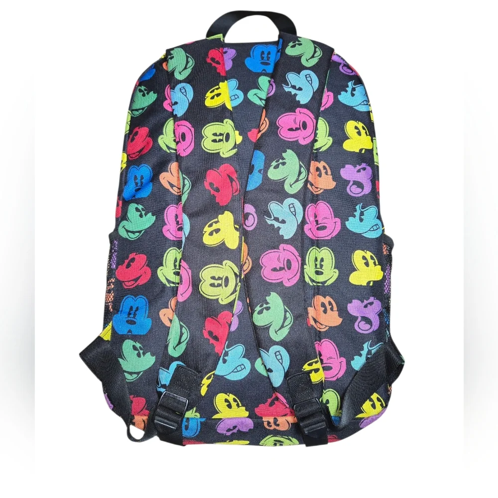 Disney Parks Walt Disney World Black & Rainbow Mickey Mouse Backpack‎ 18"X12"X9" - Picture 3 of 12